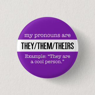 Zij/Them Pronouns - Gendercreatieve vlag Ronde Button 3,2 Cm