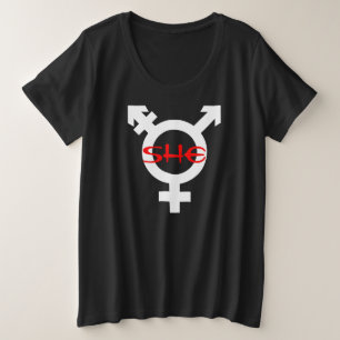Zij Transgender Grote Maat T-shirt