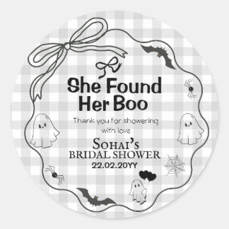 Zij vond haar Boo Bruidsfeest Ronde Sticker