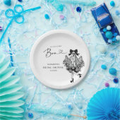 Zij Vond Haar Boo Geest Bloemrijke Bruidsuitnodigi Papieren Bordje (Feest)