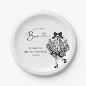 Zij Vond Haar Boo Geest Bloemrijke Bruidsuitnodigi Papieren Bordje (Voorkant)