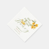 Zij Vond Haar Honing Bij Bloemrijke Bruidsdouche Servet (Hoek)