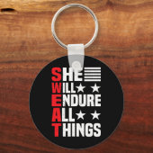 Zij zal alles verdragen 1 sleutelhanger (Voorkant)
