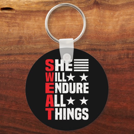 Zij zal alles verdragen 1 sleutelhanger (Voorkant)