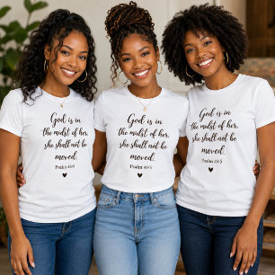 Zij Zal Niet Verplaatst Worden Psalm 46:5 Christel T-shirt