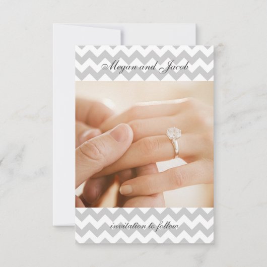 Zij zei "Ja" - 3x5 Save the Date Aankondiging (Achterkant)