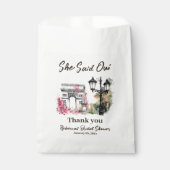 Zij Zei Oui Paris Bruidsmeisjes Borrel Paryse Brun Bedankzakje (Voorkant)