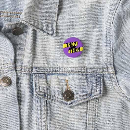 Zij zij de Button van Pronoun Nonbinary (In situ)