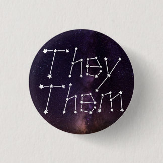 Zij/zij Galaxy Sterrennacht Sky Constellation PR Ronde Button 3,2 Cm