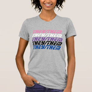 Zij/zij Geslacht Fluid Pronouns Shirt
