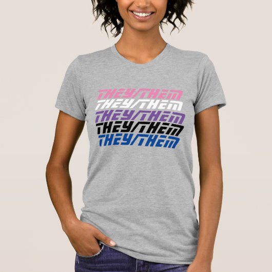 Zij/zij Geslacht Fluid Pronouns Shirt (Voorkant)