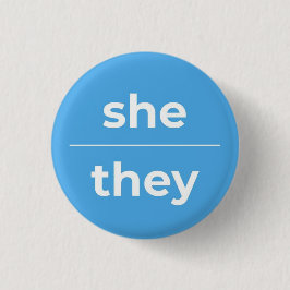 Zij/zij Pronoun Pin, 1¼ Inch Button