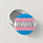 zij/zij spreken de transpridevlag uit ronde button 3,2 cm (Voorkant /achterkant)