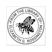 Zijaanzicht hommel “Uit de bibliotheek van” Naam Zelfinktende Stempel (Design)