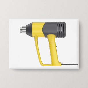 Zijaanzicht van gele elektrische warmtepistool button