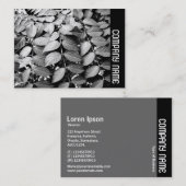 Zijband - bladeren visitekaartje (Voorkant / Achterkant)