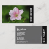 Zijband - Geranium Visitekaartje (Voorkant / Achterkant)