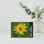 Zijband - Hover Fly on a Yellow Chrysanthemum Visitekaartje (Staand voorkant)