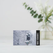 Zijband - sneeuw in het park visitekaartje (Staand voorkant)