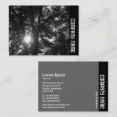 Zijband - Sun Through Trees B&W Visitekaartje (Voorkant / Achterkant)