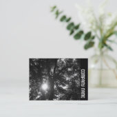 Zijband - Sun Through Trees B&W Visitekaartje (Staand voorkant)