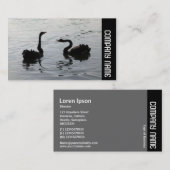 Zijband - Zwarte-swans-groet Visitekaartje (Voorkant / Achterkant)