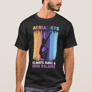 Zijde Acrobatics Luchtgymnastiek Yoga R T-shirt