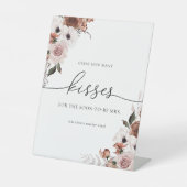 Zijde Bloemen Gast Hoeveel kussen teken Reclamebord Met Voetstuk (Voorkant)