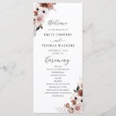 Zijde Bloemen Trouwprogramma Programma (Voorkant)