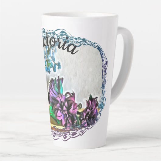 Zijde en Korn Husk Flowers 2190 Latte Mok (Rechterhoek)