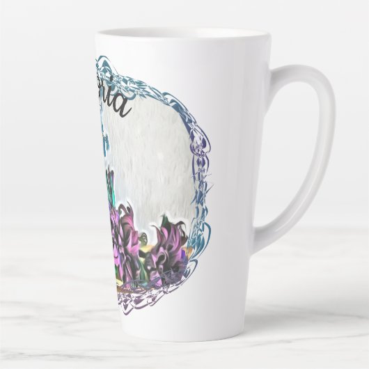 Zijde en Korn Husk Flowers 2190 Latte Mok (Rechts)