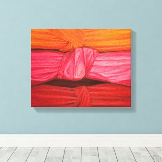 Zijde Knots 2010 Canvas Afdruk (Insitu (Houten vloer))