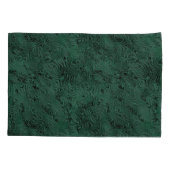 Zijde Moire Klein Patroon in Bosgroen Kussensloop (Achterkant)