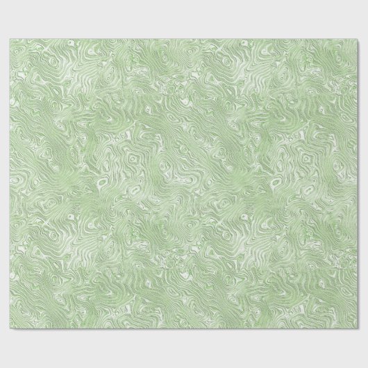 Zijde Moire Klein Patroon In Lime Groen Cadeaupapier (Vlak)