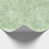 Zijde Moire Klein Patroon In Lime Groen Cadeaupapier (Hoek)