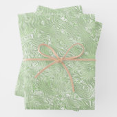 Zijde Moire Klein Patroon In Lime Groen Inpakpapier Vel (In situ)