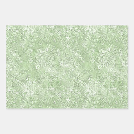 Zijde Moire Klein Patroon In Lime Groen Inpakpapier Vel (Voorkant)