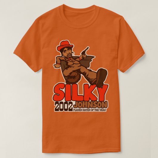 Zijdeachtige Johnson Pimp Walk Playa Haters Bal T-shirt (Design voorkant)