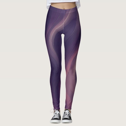 Zijdeachtige Polsslag – Abstracte Elegantie Leggin Leggings (Voorkant)