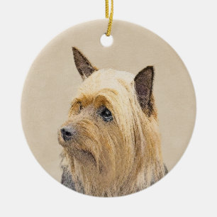 Zijdeachtige Terriër Schilderij - Originele Honden Keramisch Ornament