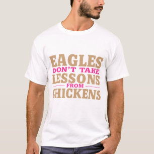Zijdeglans Goude en Roze Arenden Leren het Niet va T-shirt