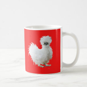 Zijdehoen op Rood Koffiemok