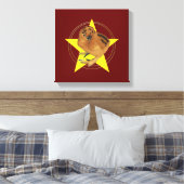 Zijdehoen Rood Kuiken Ster Canvas Afdruk (Insitu (Slaapkamer))