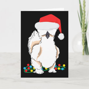 Zijdehoen Zijdeachtige Kip Grappige Kerst Grafiek Kaart