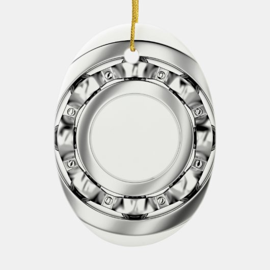 Zijdelings uitzicht van de kogellagers keramisch ornament (Voorkant)