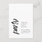 Zijdelingse golven zwarte moderne eenvoudige bruil informatiekaartje (Voorkant)