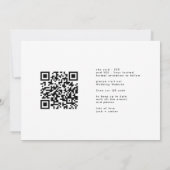 Zijdelingse manier QR-code Moderne eenvoudige foto Save The Date (Achterkant)