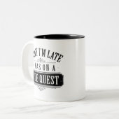 Zijdelingse quest tweekleurige koffiemok (Voorkant links)