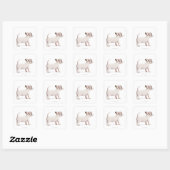 Zijdelingse uitzicht van Chihuahua Puppy (10 weken Vierkante Sticker (Vel)