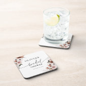 Zijden bloemige bruidsdouche drankvilt bier onderzetter (Rechterzijde)